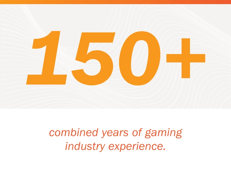 Games team graphic - '150+ combined years of gaming industry experience'