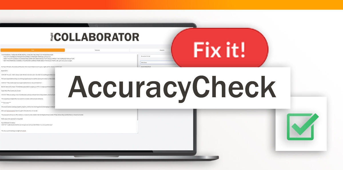 Announcing AccuracyCheck: The First AI Hallucination Detector for Newsrooms