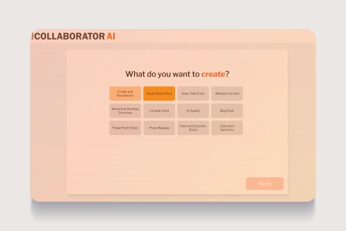 Collaborator Pro Dashboard view