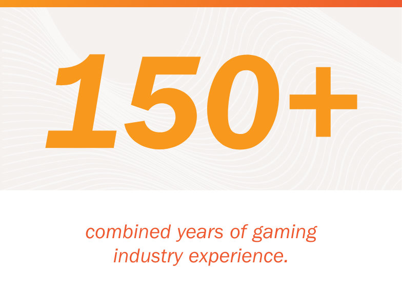 Games team graphic - '150+ combined years of gaming industry experience'