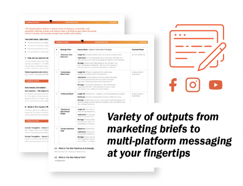 Collab_webpage_new-04 Collaborator Strategy: Superior Output, Actionable, insight-rich briefs you can activate immediately — Customized to your specific brand voice and goals — Add, remove, or edit output options as needed